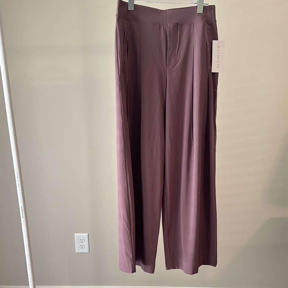 Athleta Brooklyn Heights Mauve Wide-Leg Pants - size 8